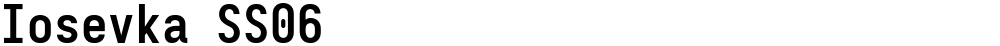 Iosevka SS06