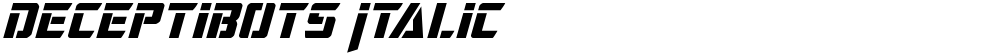 Deceptibots Italic