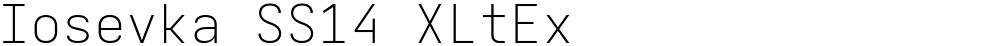 Iosevka SS14 XLtEx