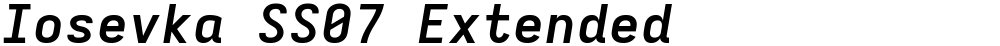 Iosevka SS07 Extended