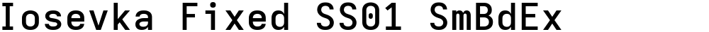 Iosevka Fixed SS01 SmBdEx