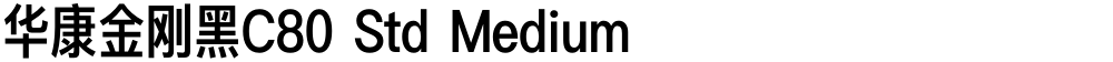 华康金刚黑C80 Std Medium
