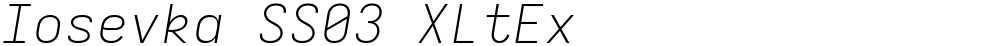 Iosevka SS03 XLtEx