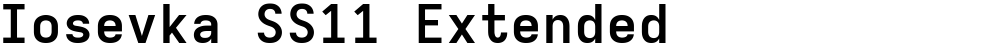 Iosevka SS11 Extended