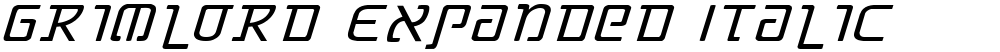 Grimlord Expanded Italic