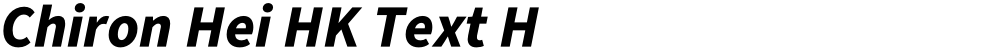 Chiron Hei HK Text H