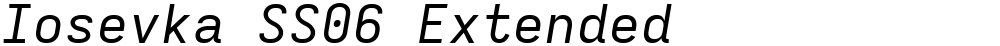 Iosevka SS06 Extended