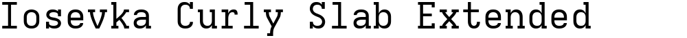 Iosevka Curly Slab Extended