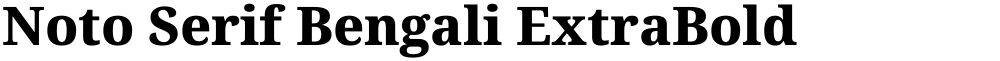 Noto Serif Bengali ExtraBold