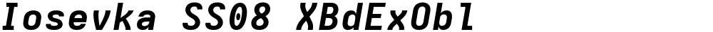 Iosevka SS08 XBdExObl