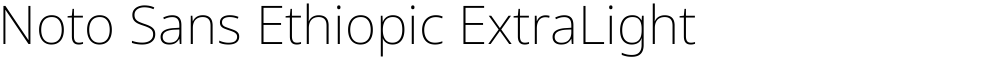 Noto Sans Ethiopic ExtraLight