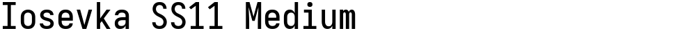 Iosevka SS11 Medium