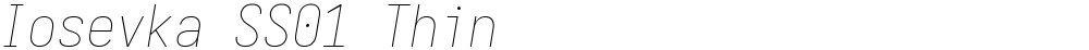Iosevka SS01 Thin