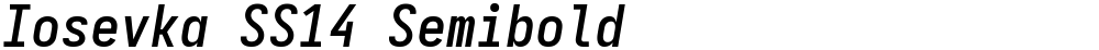 Iosevka SS14 Semibold