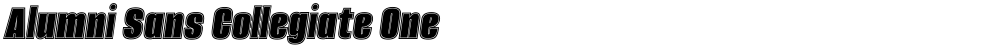 Alumni Sans Collegiate One