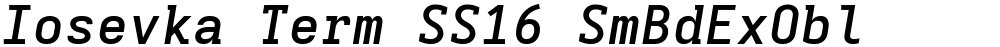 Iosevka Term SS16 SmBdExObl