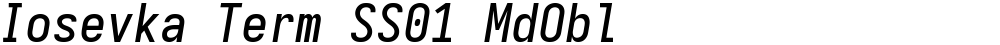 Iosevka Term SS01 MdObl