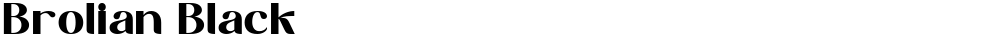 Brolian Black