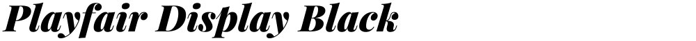 Playfair Display Black