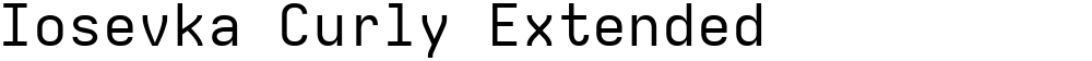 Iosevka Curly Extended