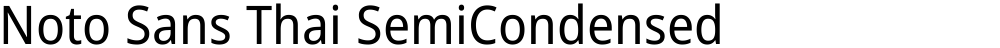 Noto Sans Thai SemiCondensed