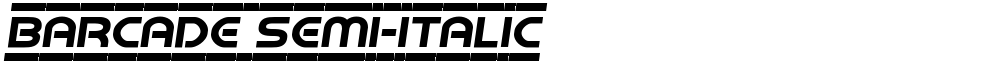Barcade Semi-Italic