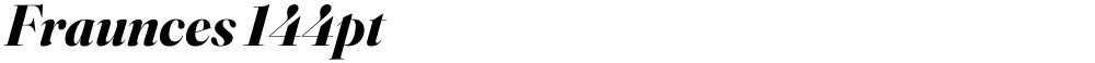 Fraunces 144pt