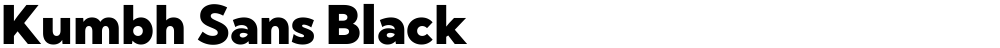 Kumbh Sans Black