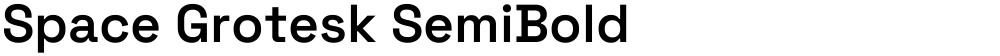 Space Grotesk SemiBold