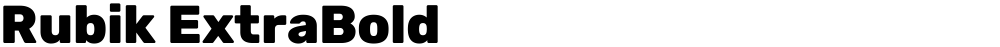 Rubik ExtraBold