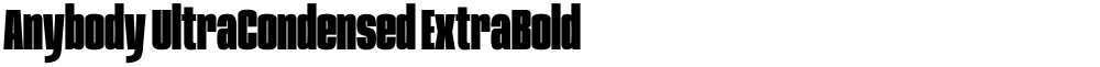 Anybody UltraCondensed ExtraBold