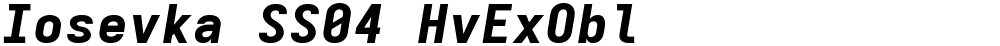 Iosevka SS04 HvExObl