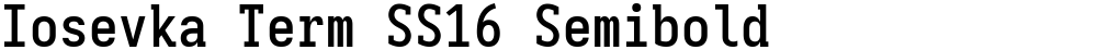 Iosevka Term SS16 Semibold