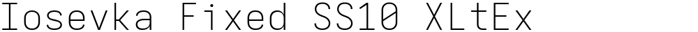 Iosevka Fixed SS10 XLtEx