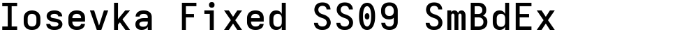 Iosevka Fixed SS09 SmBdEx