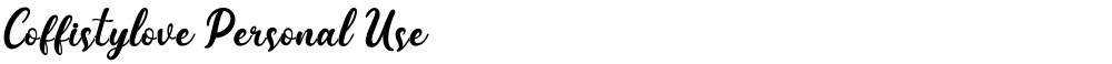 Coffistylove Personal Use