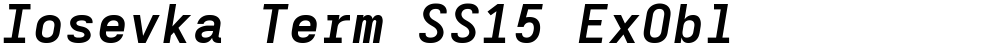 Iosevka Term SS15 ExObl