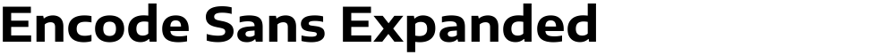 Encode Sans Expanded
