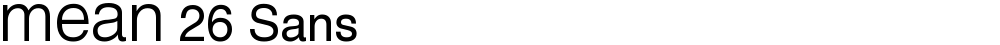 MEAN 26 Sans