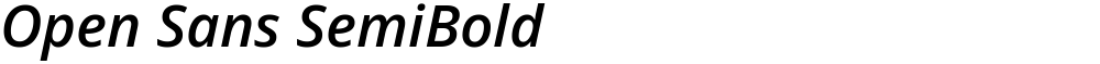 Open Sans SemiBold