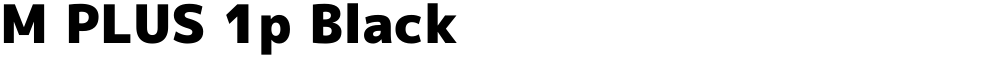 M PLUS 1p Black