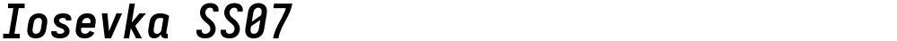 Iosevka SS07