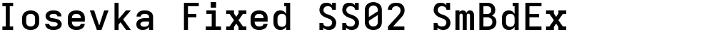 Iosevka Fixed SS02 SmBdEx