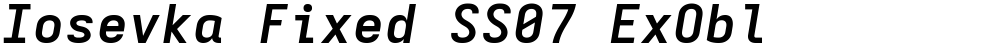 Iosevka Fixed SS07 ExObl