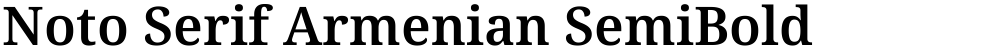 Noto Serif Armenian SemiBold