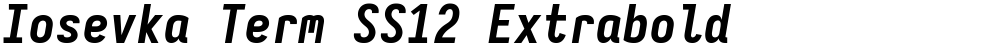 Iosevka Term SS12 Extrabold