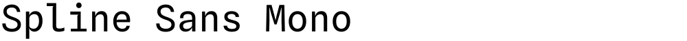 Spline Sans Mono