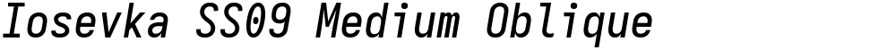Iosevka SS09 Medium Oblique