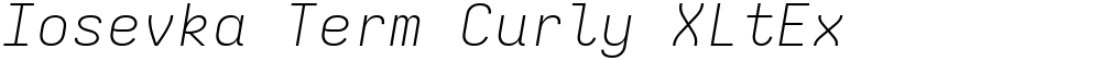 Iosevka Term Curly XLtEx