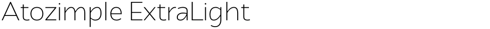 Atozimple ExtraLight